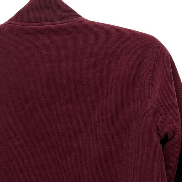 FAHERTY Reversible Surplus Bomber Corduroy Sherpa Jacket Maroon Pockets SZ S - Picture 7 of 12